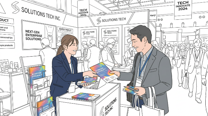 展示会でのノベルティ配布
