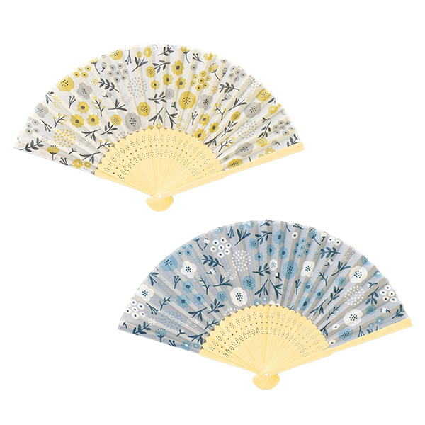 扇子　北欧小花