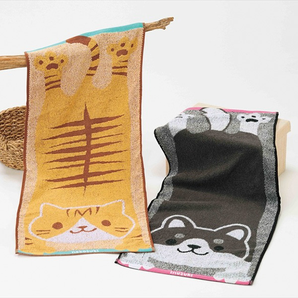 のび豆柴・のびちゃとらフェイスタオル