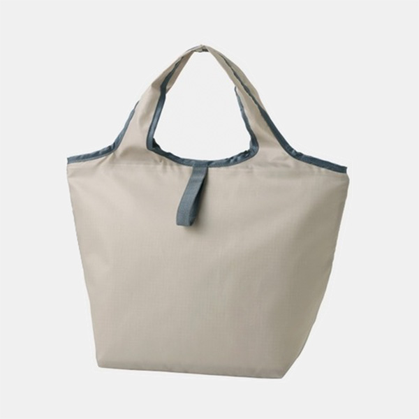 プレント／たためる保冷温バッグ　グレージュ