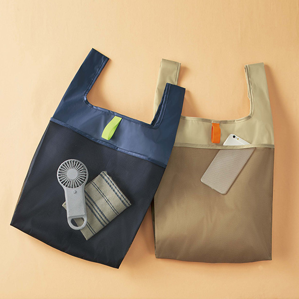 ミーロ／メッシュポケットエコバッグ