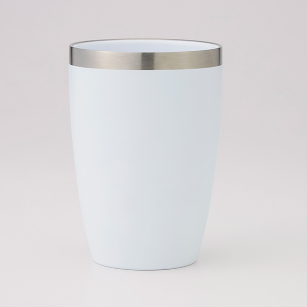 セラミック加工ステンレス断熱タンブラー420ml　ホワイト