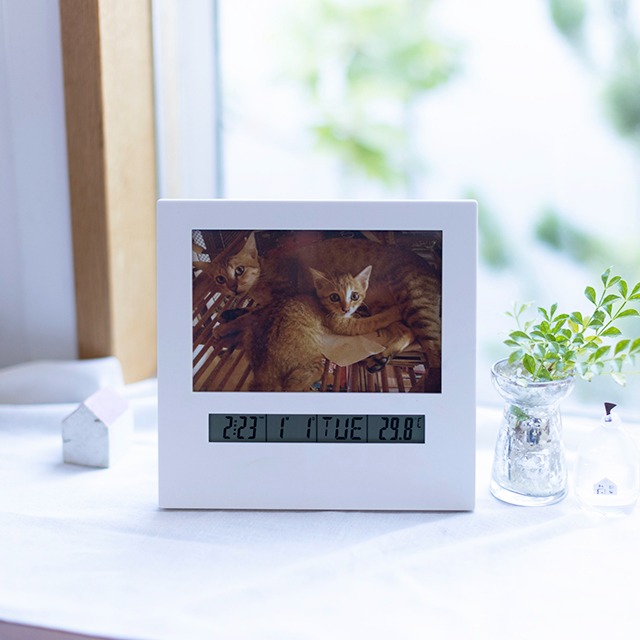 フォトフレームクロック（ホワイト）