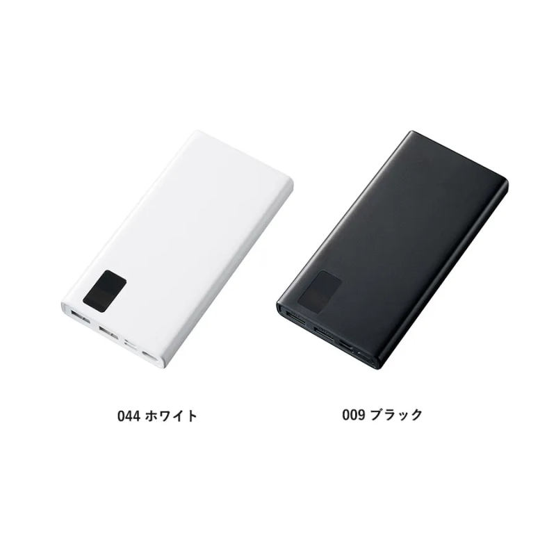 モバイルチャージャー10000　フラット　ホワイト