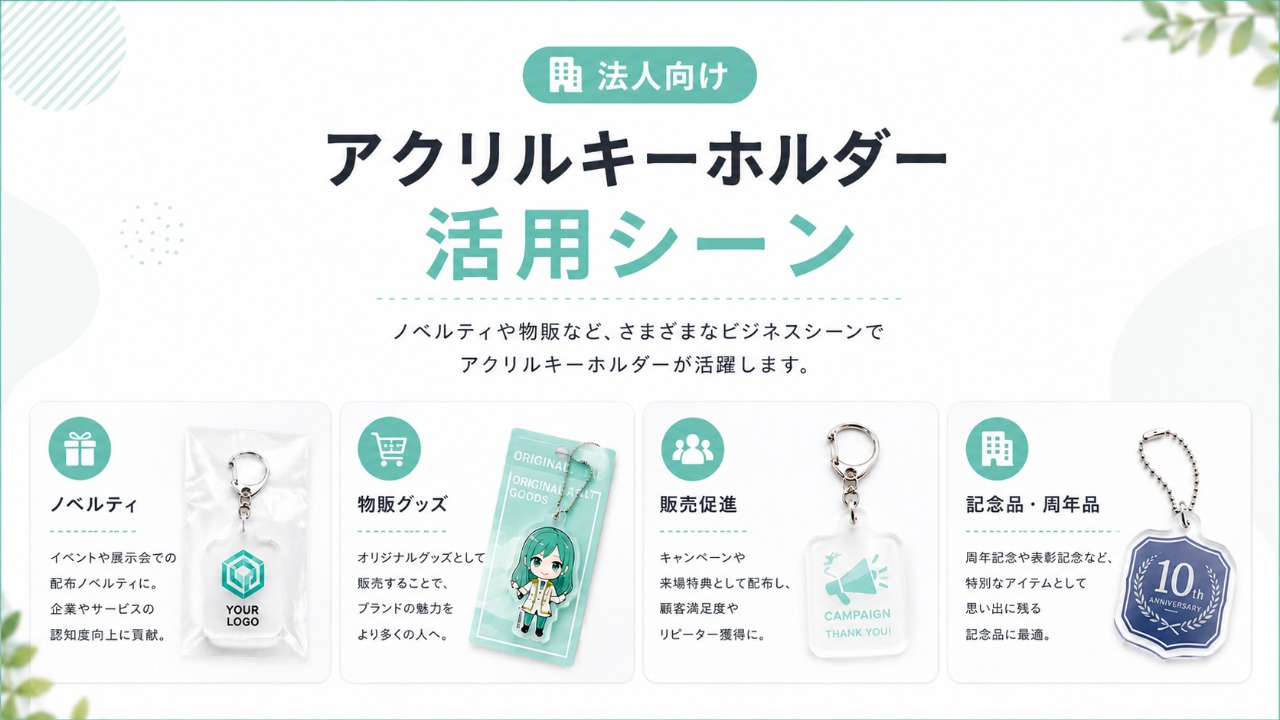 法人向けアクリルキーホルダーの活用シーン