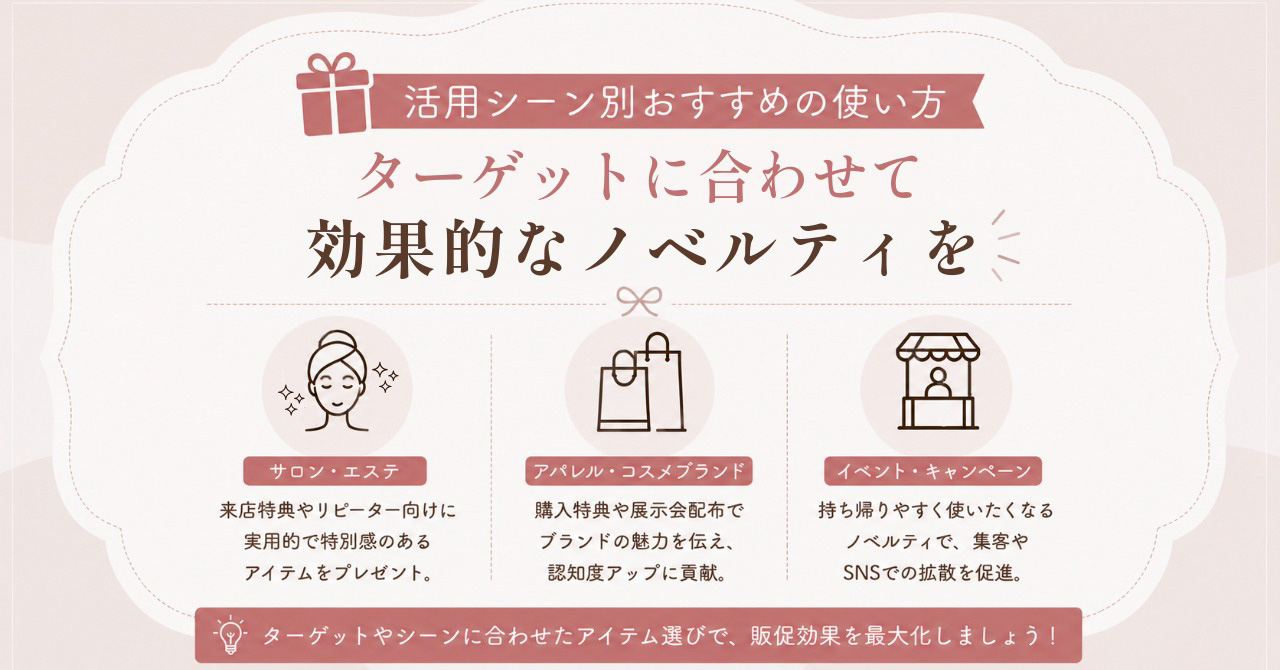 コスメノベルティ活用シーン