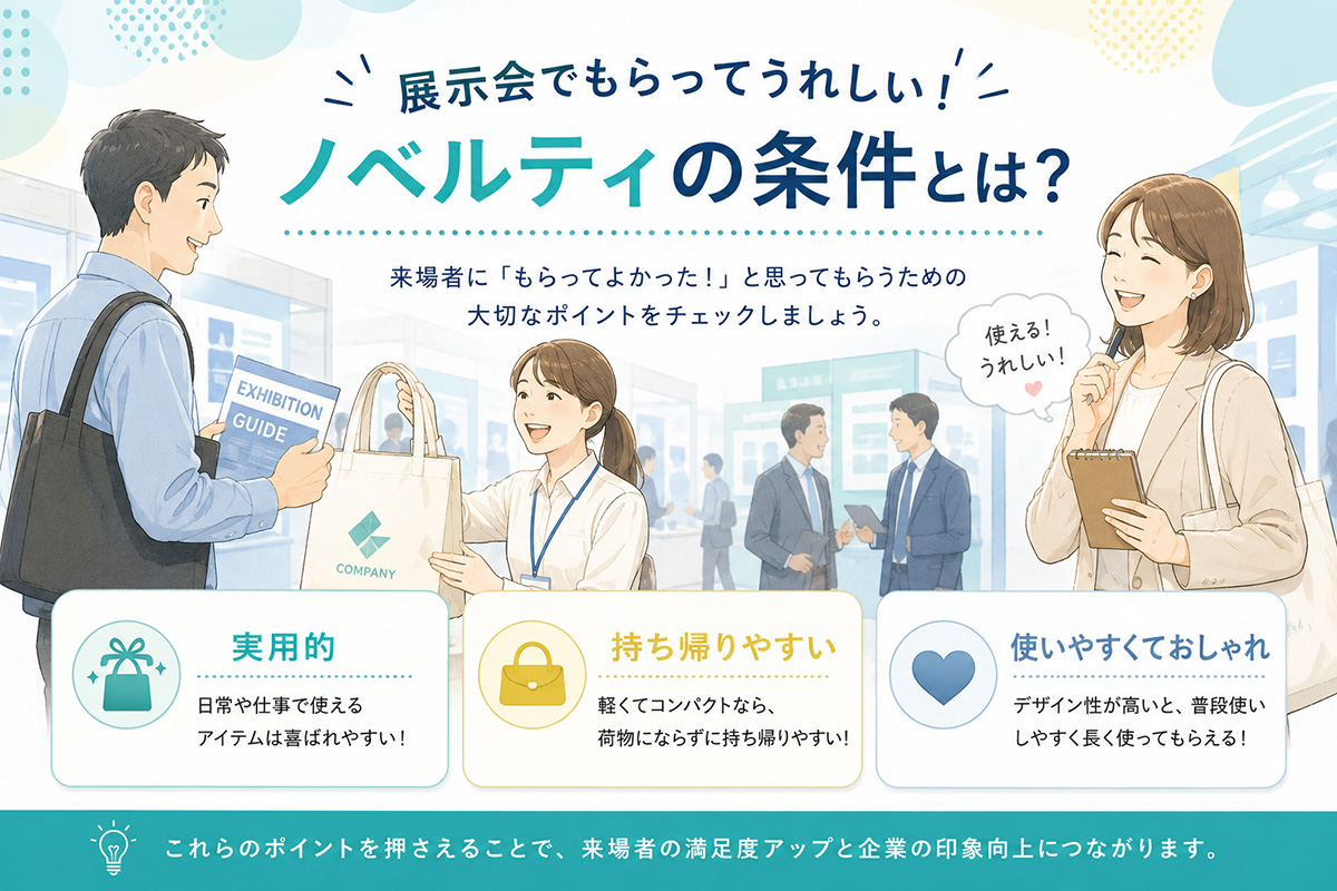 展示会で来場者に喜ばれるノベルティの条件