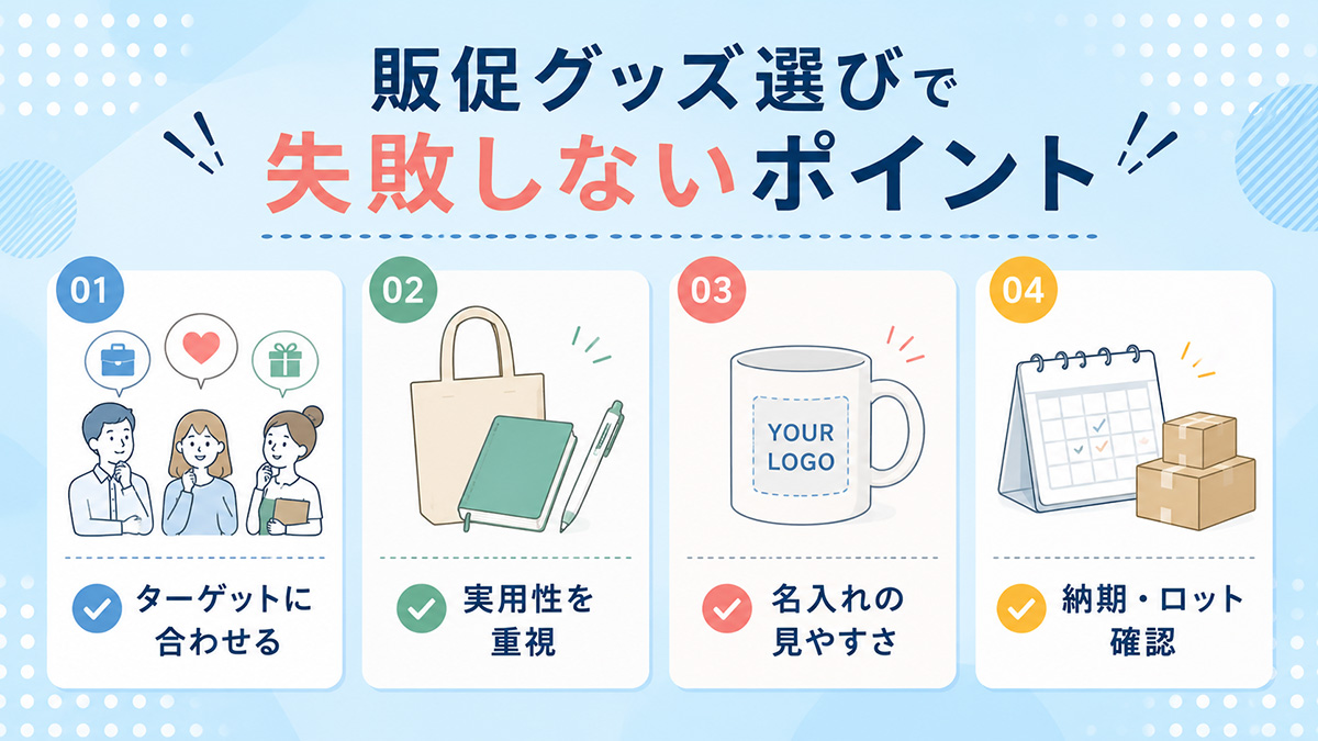 販促グッズ選びで失敗しないポイント