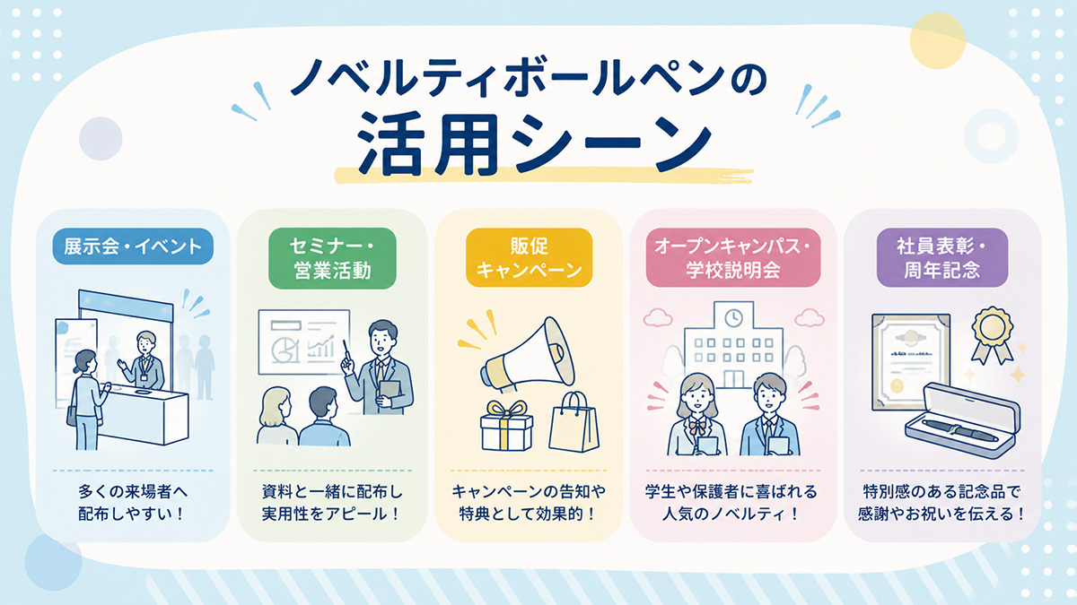 ノベルティボールペンの活用シーン