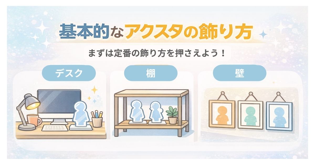 基本的なアクスタの飾り方イメージ