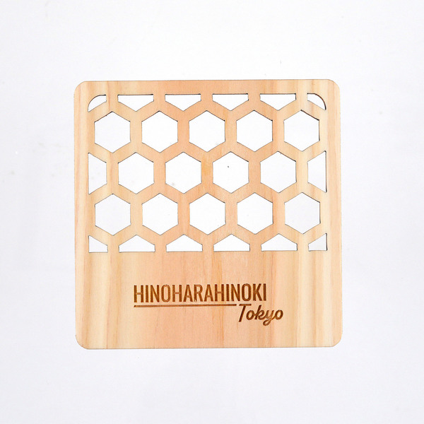 ひのき伝統文様コースター 亀甲