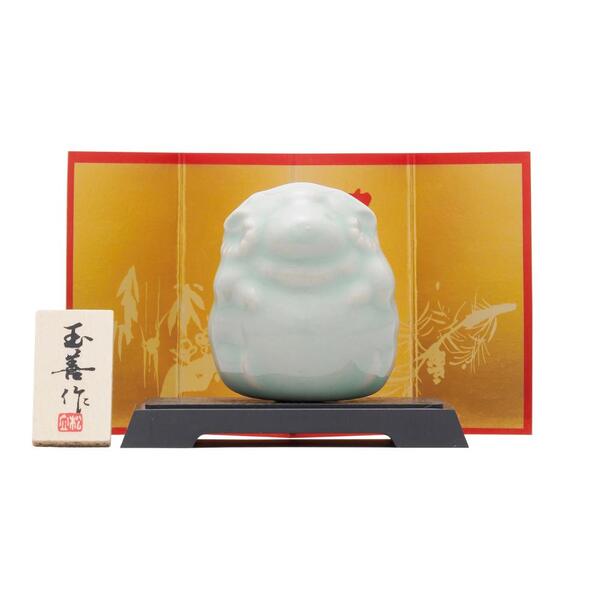 開運干支　未青磁（豆）