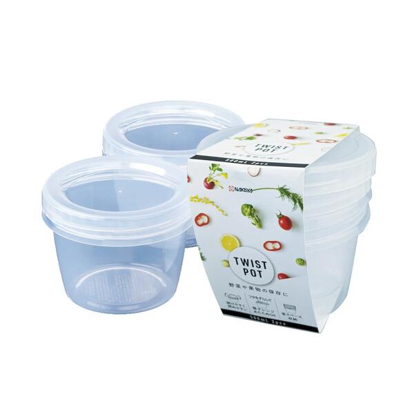 ツイストポット500ml2個組（クリア）