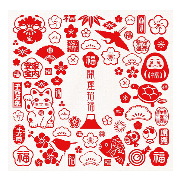 福づくしふきん1枚（開運）