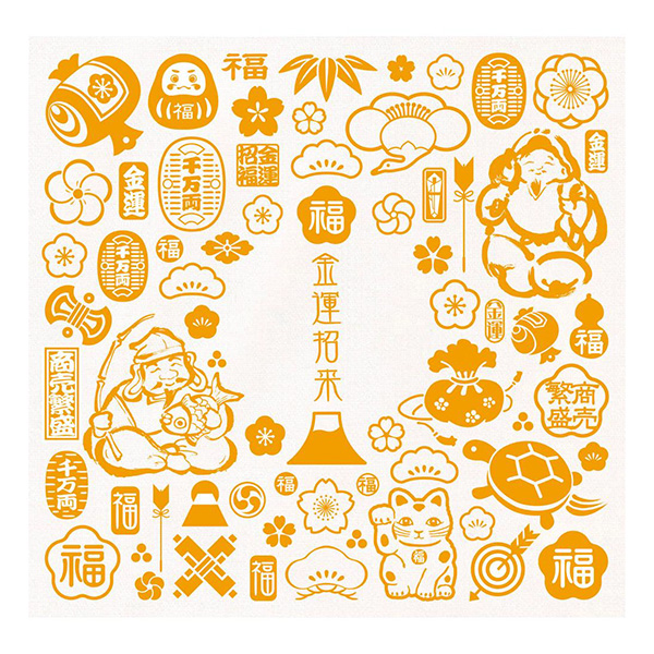 福づくしふきん1枚（金運）