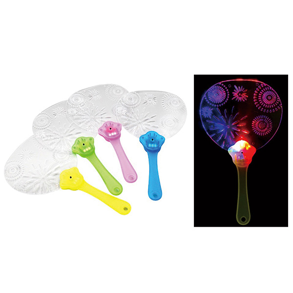 光るうちわ　花火柄1個