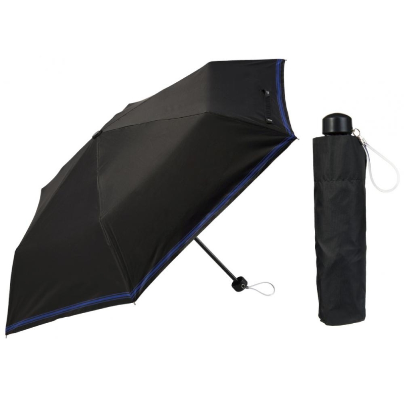 シンプルラインUV折りたたみ傘（ブラック）