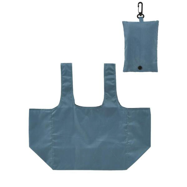 eTONE　ポーチ付きマチ広バッグ（ブルー）