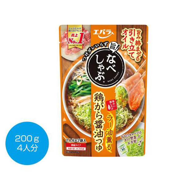 エバラ　なべしゃぶ　鶏がら醤油つゆ200g