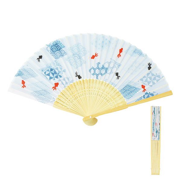彩かぜ 和柄扇子（金魚）