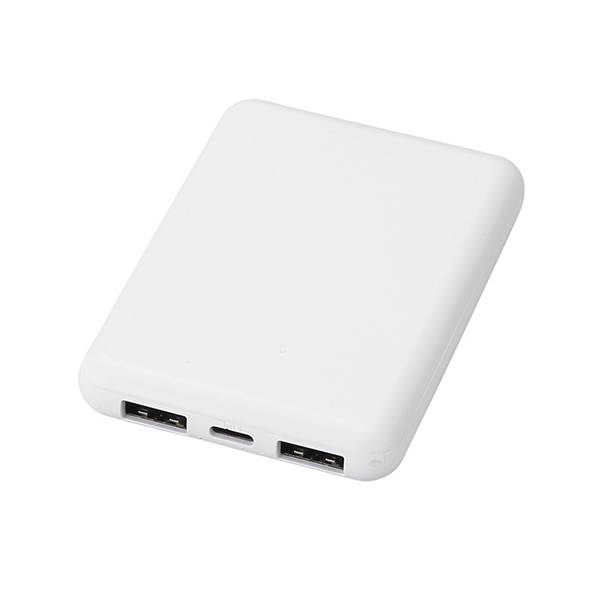 急速充電・薄型軽量モバイルバッテリー5000（ホワイト）