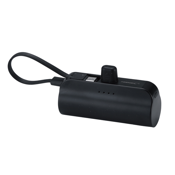 直挿タイプ 5000mAh モバイルバッテリー（ブラック）