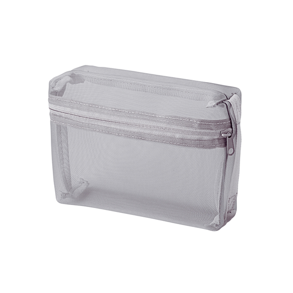プラシャープ・取っ手付きメッシュボックスポーチ(グレー)