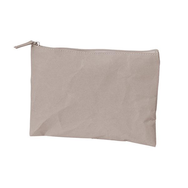 イークラフト・ウォッシャブルペーパーフラットポーチ（グレー）