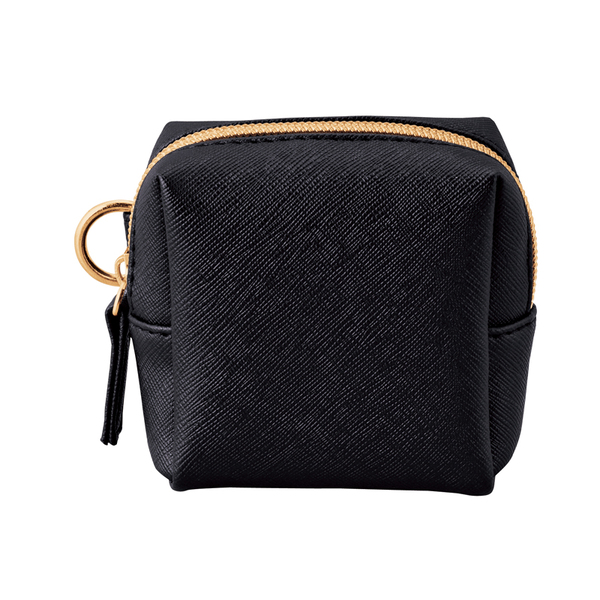 リングカラビナ付きスクエアポーチ（ブラック）