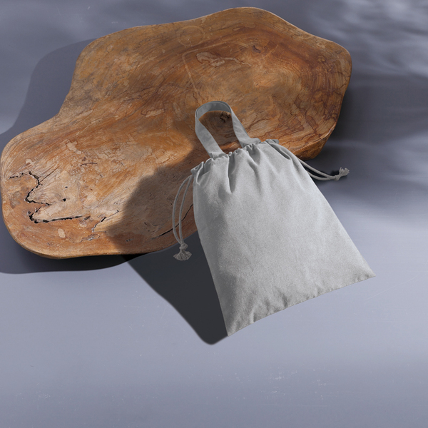 スフィア・リサイクルコットンフラット2WAY巾着バッグ（グレー）