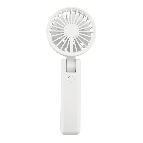 折りたたみ式2WAYダブルファン（カラビナ付き）（ミストホワイト）