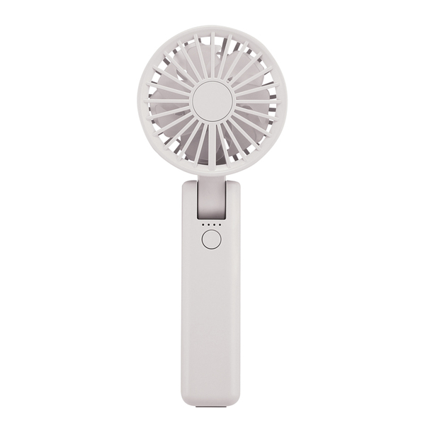 折りたたみ式2WAYダブルファン（カラビナ付き）（アイスグレー）