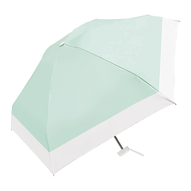 UVコンパクトバイカラー晴雨兼用折りたたみ傘（ミントグリーン）