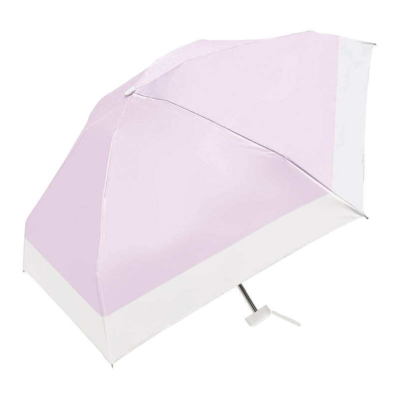 UVコンパクトバイカラー晴雨兼用折りたたみ傘（ラベンダー）