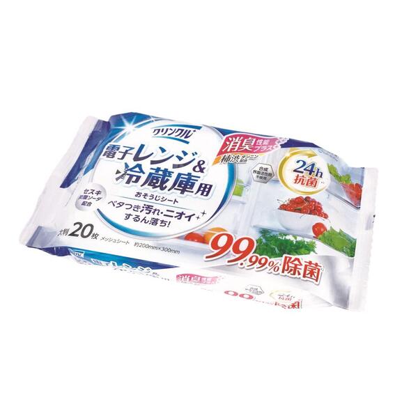 クリンクル　おそうじシート24ｈ抗菌20枚(電子レンジ＆冷蔵庫用)