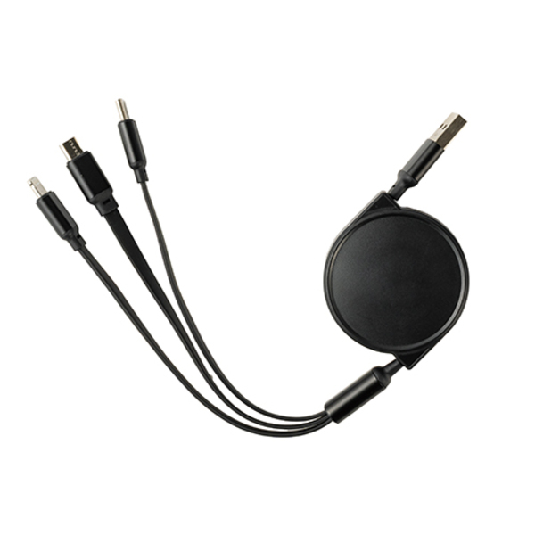 コードリール型充電ケーブル(黒)