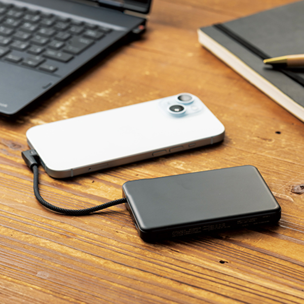 固体電池モバイルバッテリー(5,000mAh)(黒)