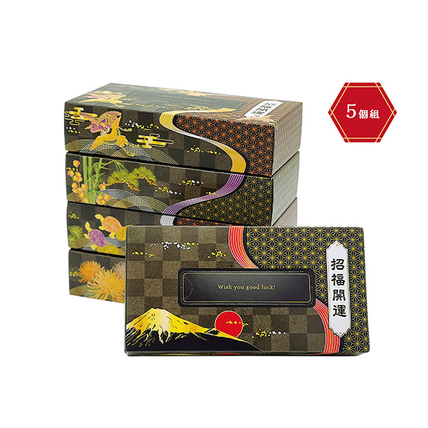 招福開運ｴｺ寸BOXティッシュ100W5個組