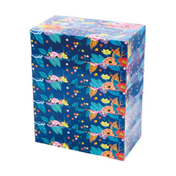 エコフラワーBOXティッシュ150W5個組