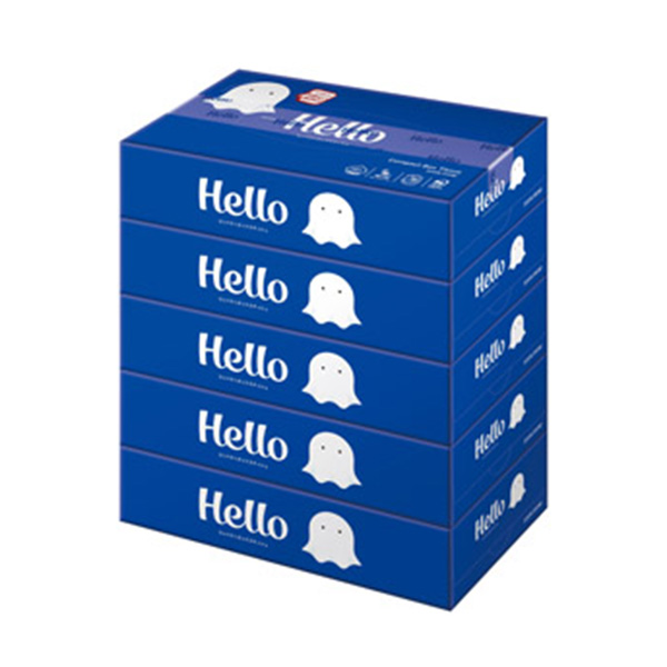 ハロー コンパクトボックスティッシュ150W5個組