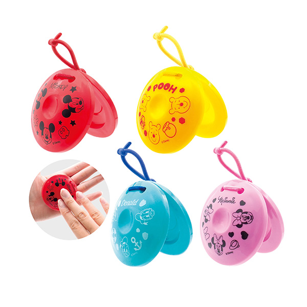 キャラクター顔柄カラフルカスタネット