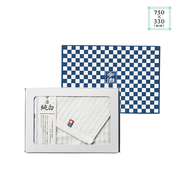 市松模様箱入 今治フェイスタオル