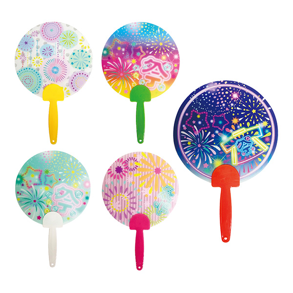 夏柄うちわ　花火