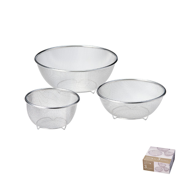 ステンレス製ザル 3サイズセット
