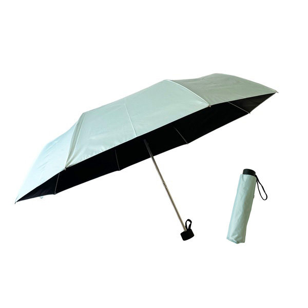 遮光 軽量 晴雨兼用 耐風 55㎝ 折(ブルーグレー)