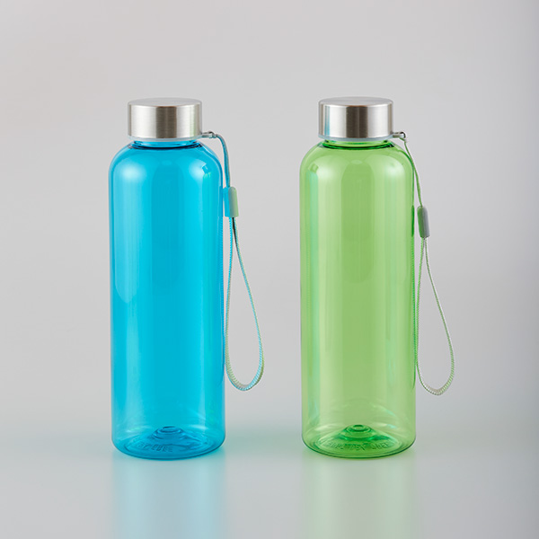 再生樹脂でできたクリアボトル500ml