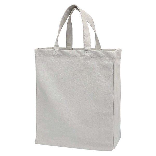 厚手コットンバッグ A4マチ付(グレー)
