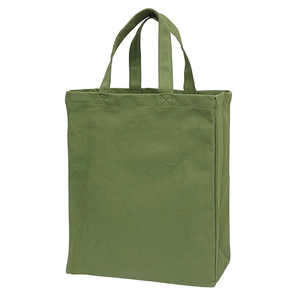 厚手コットンバッグ A4マチ付(オリーブ)