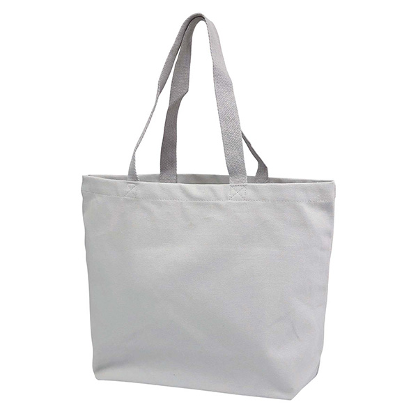 厚手コットンバッグ トートMワイド(グレー)