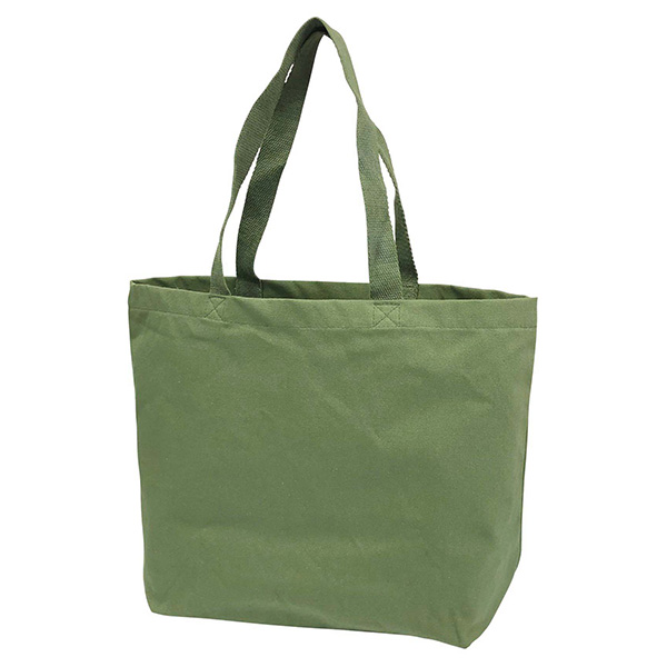 厚手コットンバッグ トートMワイド(オリーブ)